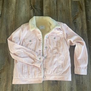 Pink corduroy, Sherpa lined jacket. Never worn!